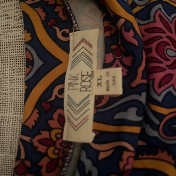 Pink Rose Vibrant Multicolor Dress - Picture 4 of 5